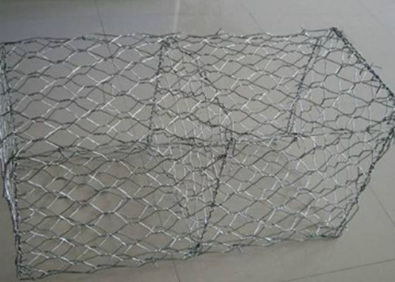 80 × 100mm سبد گابيون بافته شده 1mx1mx1m قفس های سیم برای سنگ