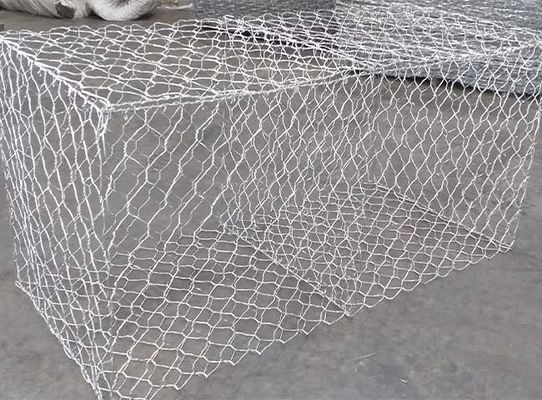 6.0mm 50x70mm گالوانیزه گابیان سبد بافت و جوش فرآیند