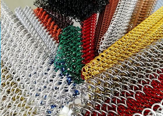 پرده سیم پیچ فلزی، پرده پارچه ای سیم پیچی مش تزئینی داخلی ایده آل برای خانه و هتل شما