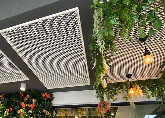 سقف فلزی منبسط شده عایق حرارت نسوز جذب صدا برای دکوراسیون داخلی ساختمان
