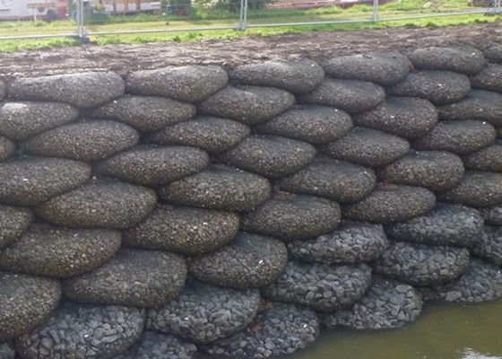 سوراخ شش ضلعی جریان سریع گابیون گونی آب عمیق 60×80 میلی متر