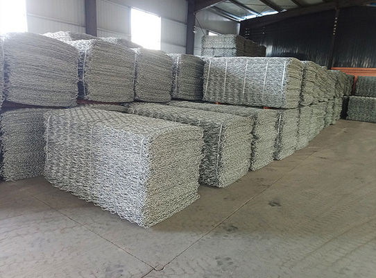 6.0mm 50x70mm گالوانیزه گابیان سبد بافت و جوش فرآیند