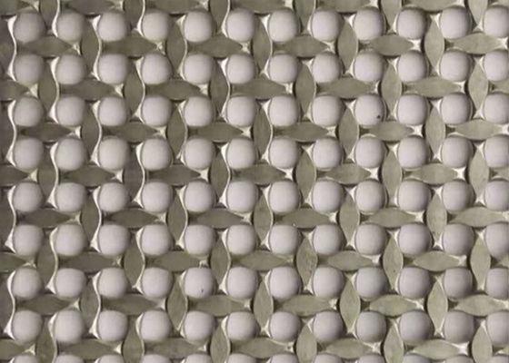 مس باستانی Ss 1mm Woven Wire Mesh Screen Crimped برای پروژه های معماری