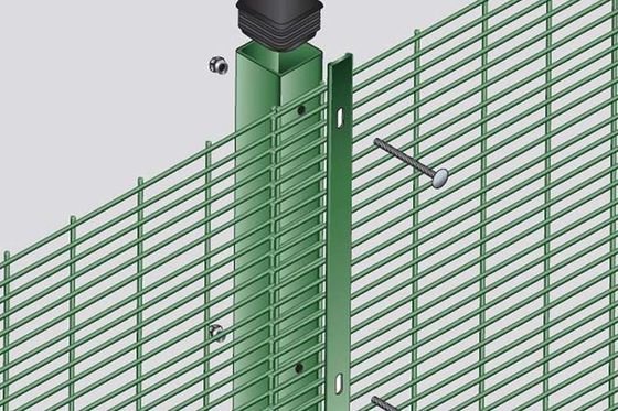 80 × 80mm 358 حصار امنیتی بالا سیم گالوانیزه گرم + PVC رنگ آمیزی سخت