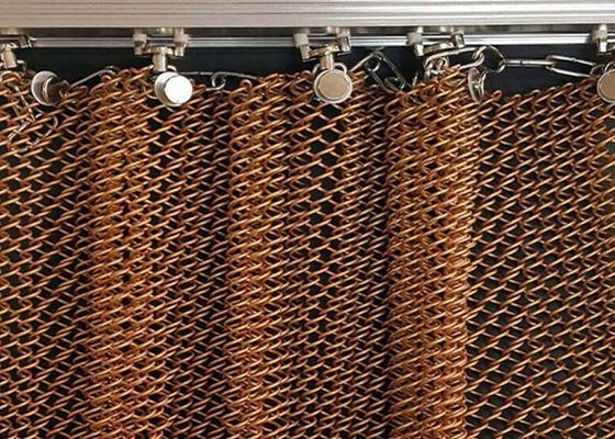1.0mm قطر سیم آلومینیوم فلزی کویل پرده پرده داخلی تزئینی میش برای خانه ها و هتل ها
