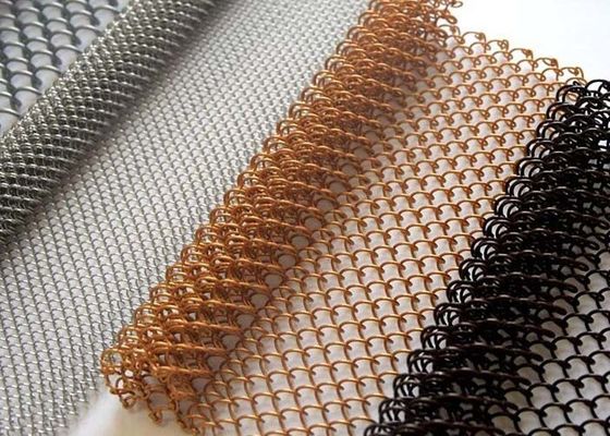 1.0mm قطر سیم آلومینیوم فلزی کویل پرده پرده داخلی تزئینی میش برای خانه ها و هتل ها