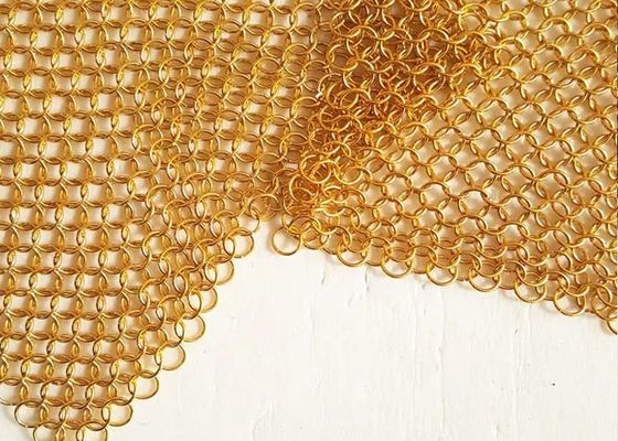 حلقه قیطان زنجیری، پرده زنجیری، پرده فلزی حلقه ای برای دکوراسیون بیرونی و داخلی ساختمان