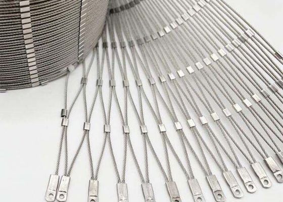 توری طناب معماری برای نمای ساختمان، مش پرکننده نرده، نرده، مش باغ وحش، توری ایمنی پیرامونی هلیدک