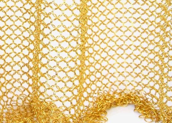 آلومینیوم 0.8 میلی متر قطر سیم زنجیری پرده پرده دکوراتیو حلقه فلزی میش دوام عالی و انعطاف پذیری