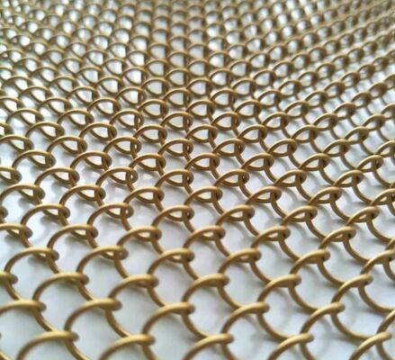 1.0mm سیم UV مقاوم اندازه های قابل تنظیم آلومینیوم سیم میش پرده فلزی کویل پرده